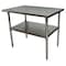 Bk Resources Work Table 16/304 Stainless Steel With Stainless Steel Shelf 48"Wx24"D CVT-4824 - alternate 5